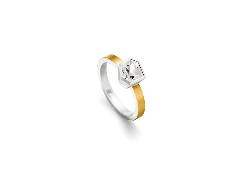 SILBER/GOLD RING